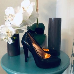 BCBG Generation Snake Skin Heels